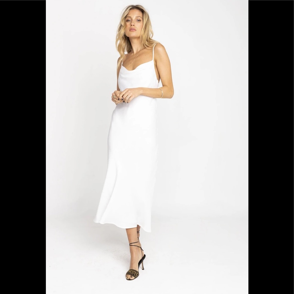 ❗️SOLD❗️Resa White Ivory Berri Slip Dress Spaghetti Strap Wedding Formal